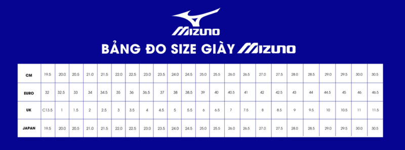 Huong Dan Size Giay Mizuno