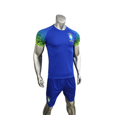 Quần áo bóng đá Brazil màu xanh 2022 phải