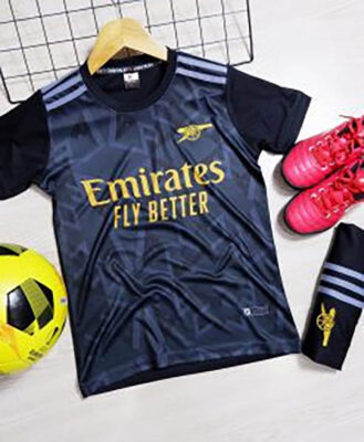 Quần áo bóng đá trẻ em Arsenal 2022 xám