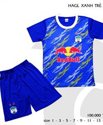 Quần áo bóng đá trẻ em HAGL màu xanh 2022