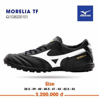 Giày bóng đá Mizuno Morelia TF 2022 sân cỏ nhân tạo màu đen