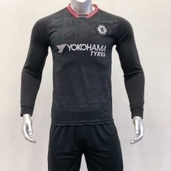 Quần áo bóng đá Tay Dài CHELSEA màu Đen mùa giải 19-20
