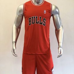 Quần áo bóng rổ cao cấp BULLS màu Xanh