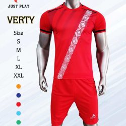 Áo bóng đá không logo cao cấp JP VERTY màu Đỏ