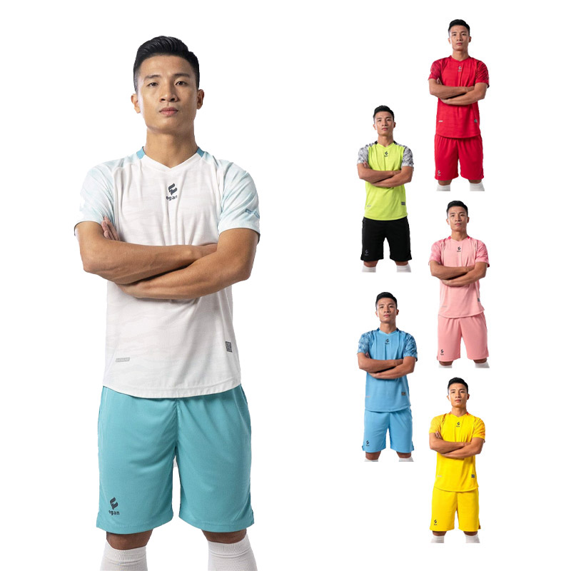 Áo bóng đá không logo Egan Alpha-TD04 vải mè cao cấp 6 màu