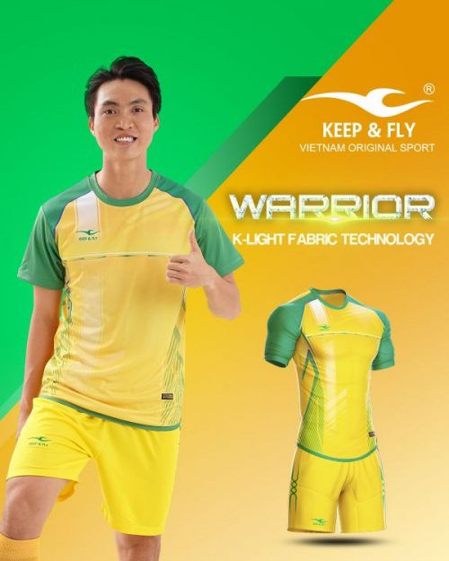 Áo bóng đá không logo thiết kế Keep Fly WARRIOR vải mè cao cấp 6 màu