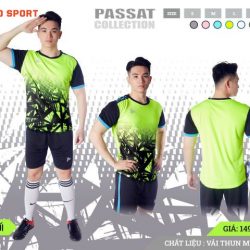 Áo bóng đá không logo Just Play PASSAT màu Xanh Chuối