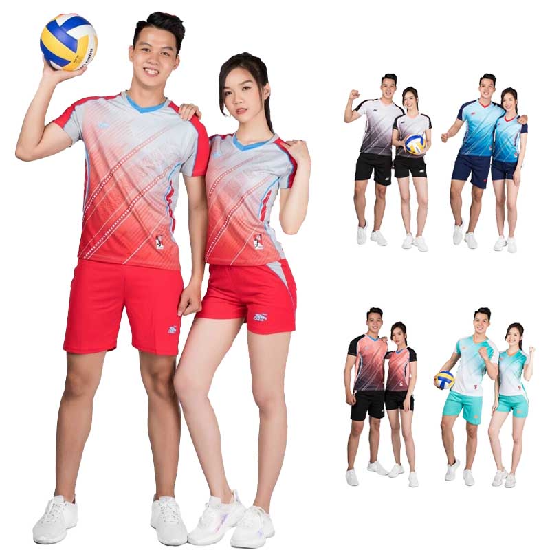 Áo bóng chuyền RIKI - VOL 1 vải mè cao cấp 5 màu