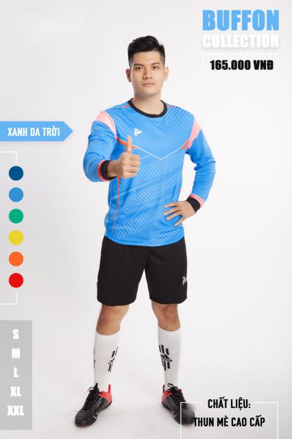 Áo thủ môn không logo thiết kế Just Play - BUFFON màu xanh da