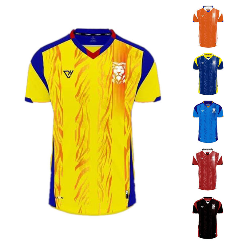 Áo bóng đá không logo VH-LION 2021 vải mè 6 màu