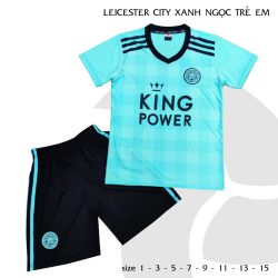 Quần áo bóng đá Trẻ Em CLB Leicester City màu Xanh ngọc 21-22