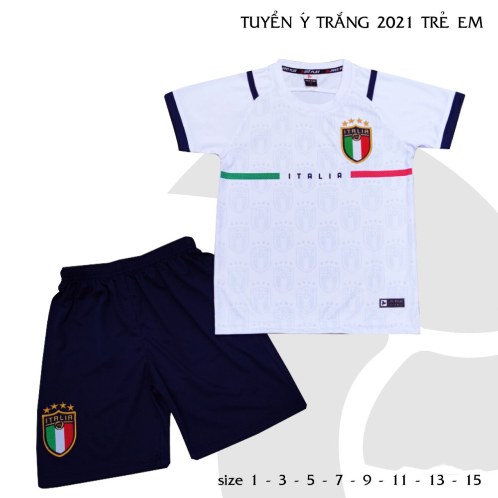 Quần áo bóng đá Trẻ Em Đội tuyển Ý màu Trắng 21-22