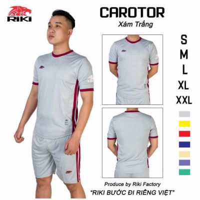 Áo bóng đá không logo Riki CAROTOR thun lạnh cao cấp 6 màu