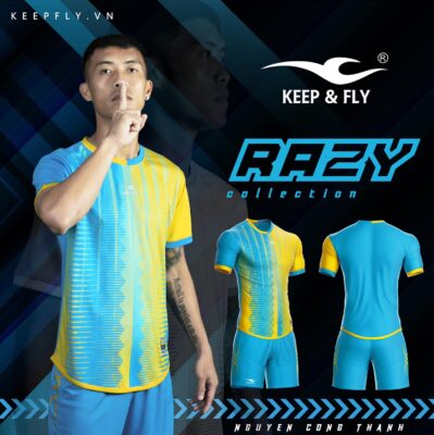 Áo bóng đá không logo thiết kế Keep & Fly RAZY thun lạnh cao cấp 5 màu