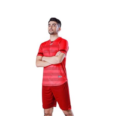 Áo bóng đá không logo thiết kế EGAN Mecka màu đỏ