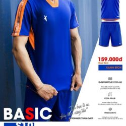 Áo bóng đá không logo thiết kế Xstronger S10 Basic màu xanh bích