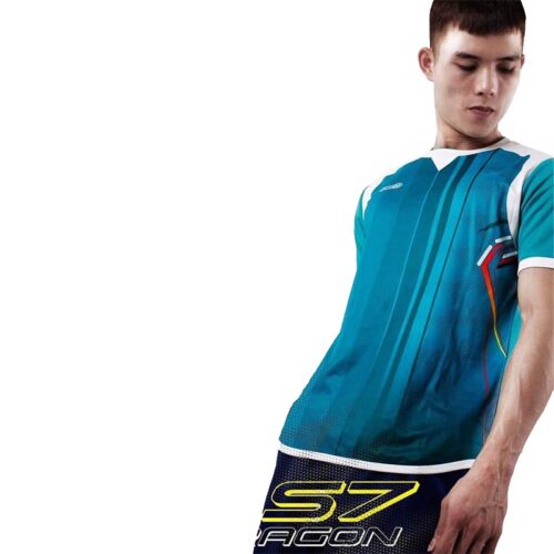 Áo bóng đá không logo Xspeed S7 Dragon xanh bích