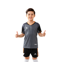 Quần áo bóng đá trẻ em không logo Bulbal Belona 2 màu đen