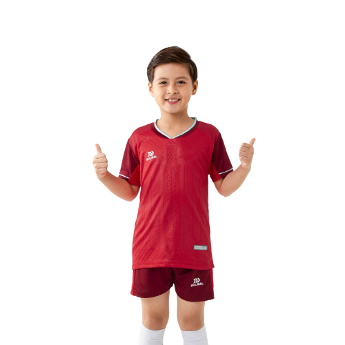 Quần áo bóng đá trẻ em không logo Bulbal Belona 2 màu đỏ