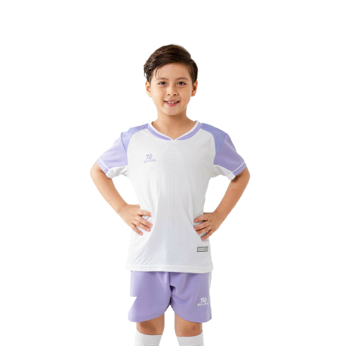 Quần áo bóng đá trẻ em không logo Bulbal Belona 2 màu trắng