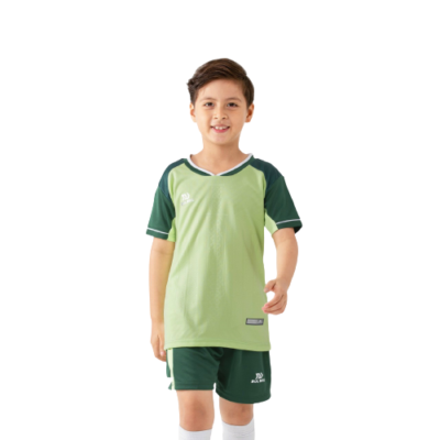 Quần áo bóng đá trẻ em không logo Bulbal Belona 2 màu xanh lá