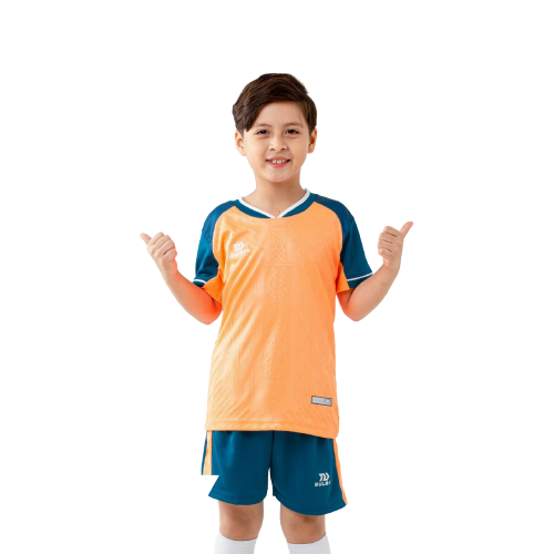 Quần áo bóng đá trẻ em không logo Bulbal Belona 2 màu cam