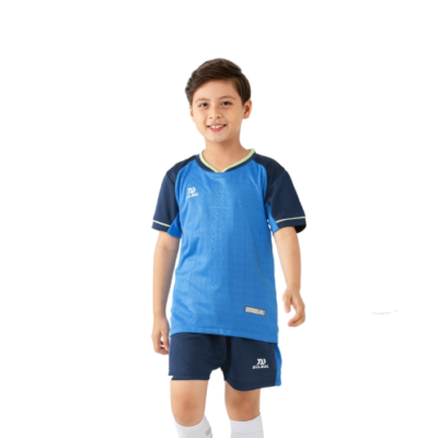 Quần áo bóng đá trẻ em không logo Bulbal Belona 2 màu xanh bích