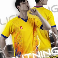 Áo bóng đá không logo thiết kế Xstronger S11 Lingtning màu vàng