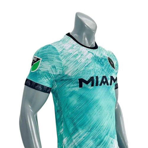 Quần áo bóng đá Inter Miami xanh ngọc 2022 np