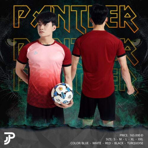 Quần áo bóng đá không logo Just Play Panther đỏ