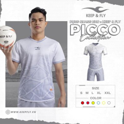 Quần áo bóng đá không logo Keep Fly Picco Xám