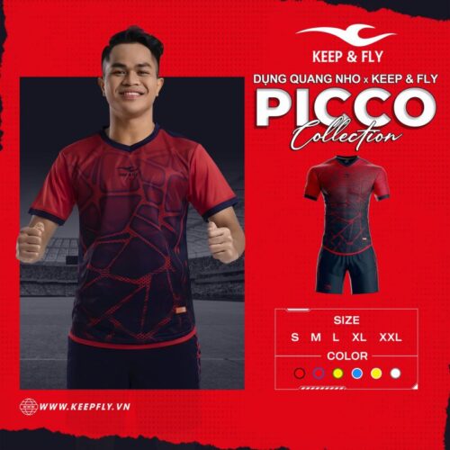 Quần áo bóng đá không logo Keep Fly Picco Xanh Đen