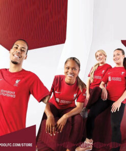 Quần áo Liverpool màu đỏ sân nhà 2022-23