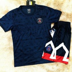 Mẫu quần áo CLB PSG hàng Thái F2 xanh hoa văn