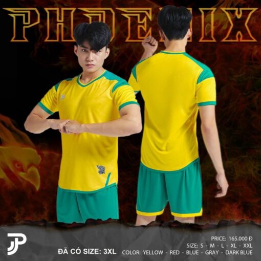 Quần áo bóng đá không logo Just Play Phoenix vàng
