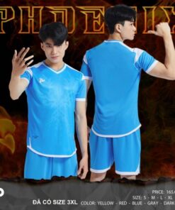 Quần áo bóng đá không logo Just Play Phoenix xanh da