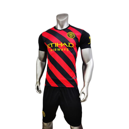 Quần áo Man City 2022 đỏ sọc đen N