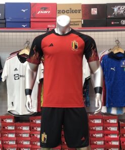 Quần áo Bỉ màu đỏ sân nhà World Cup 2022 hàng Thái F2