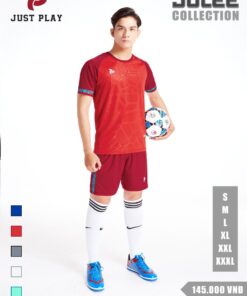 Quần áo bóng đá không logo Just Play Julee màu đỏ