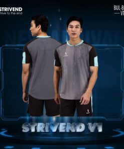 Quần áo bóng đá không logo Strivend V1 màu xám