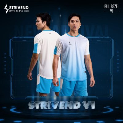 Quần áo bóng đá không logo Strivend V1 màu xanh da