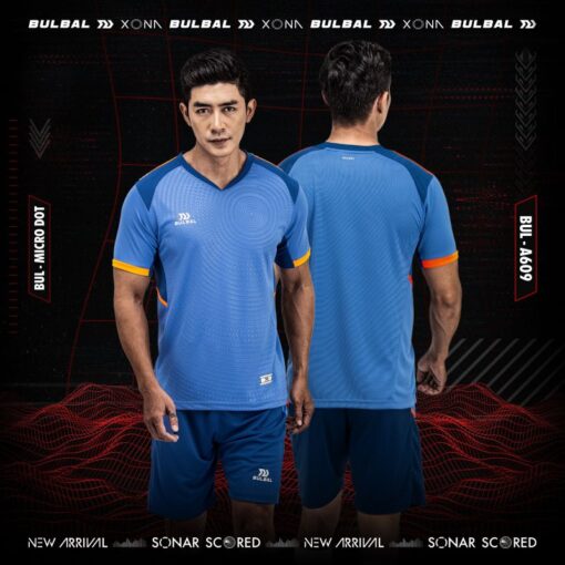 Quần áo bóng đá không logo Bulbal Xona màu xám xanh