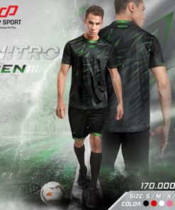 Quần áo bóng đá không logo CP Nitro màu đen