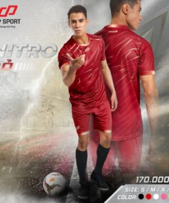 Quần áo bóng đá không logo CP Nitro màu đỏ