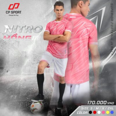 Quần áo bóng đá không logo CP Nitro màu hồng