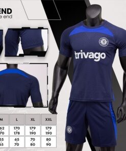 Quần áo Chelsea Training màu xanh đen Strivend cao cấp 2022-23