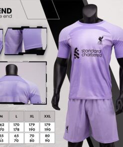 Quần áo Liverpool màu tím Strivend cao cấp 2022-23