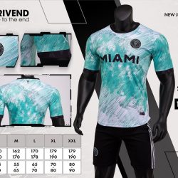 Quần áo Inter Miami màu xanh ngọc Strivend cao cấp 2022-23