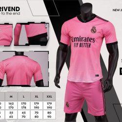 Quần áo Real Madrid màu hồng Strivend cao cấp 2022-23
