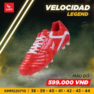 Giày bóng đá Kamito Velocidad Legend AG sân cỏ tự nhiên màu đỏ